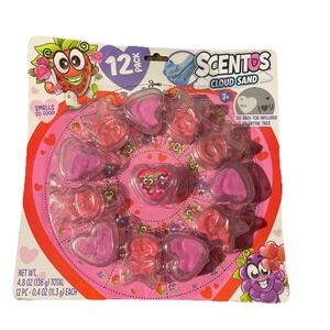 Scentos Cloud Sand 12 Pack Valentine Tags Grape Strawberry .4 oz Each